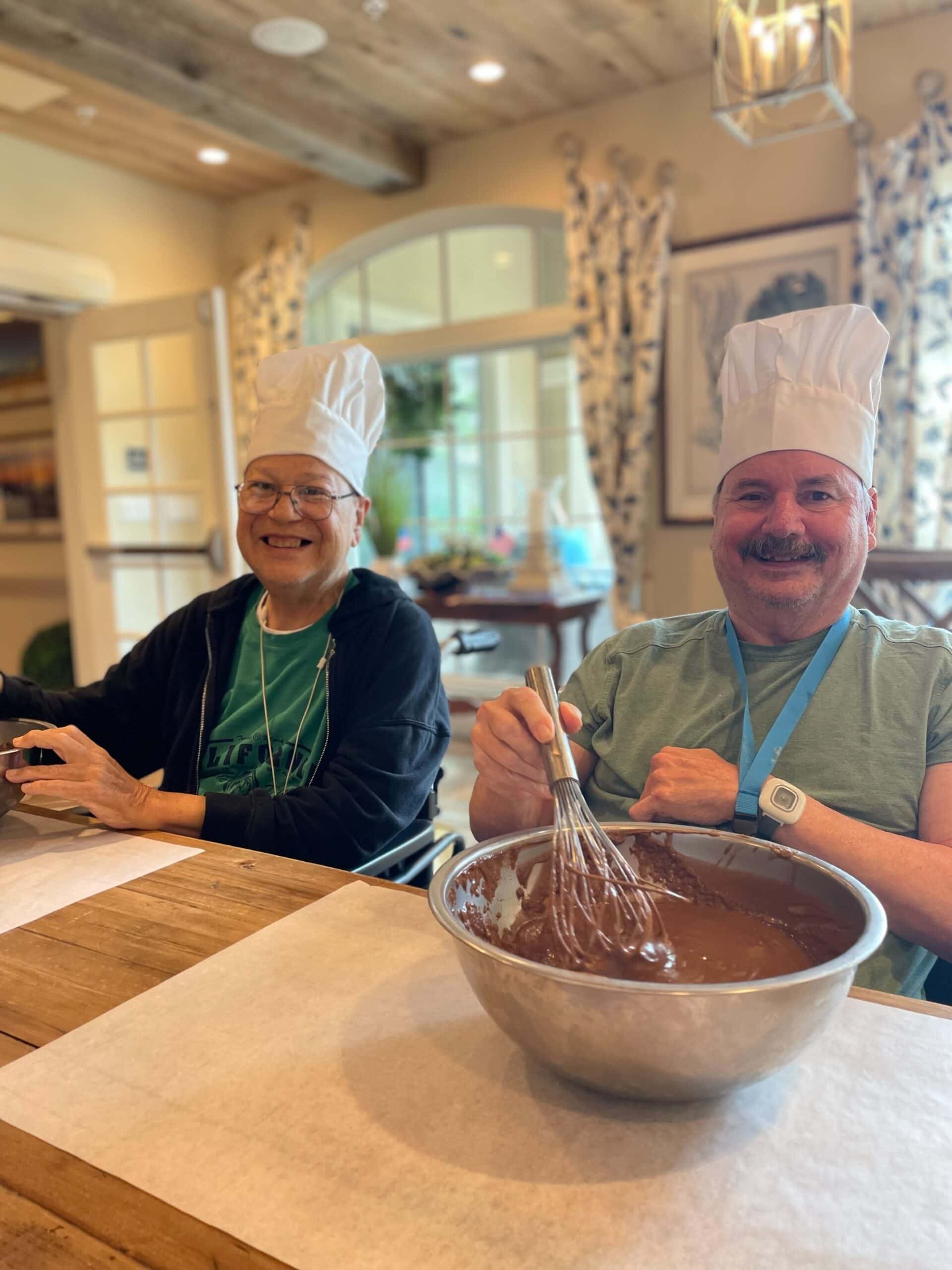 residents baking together