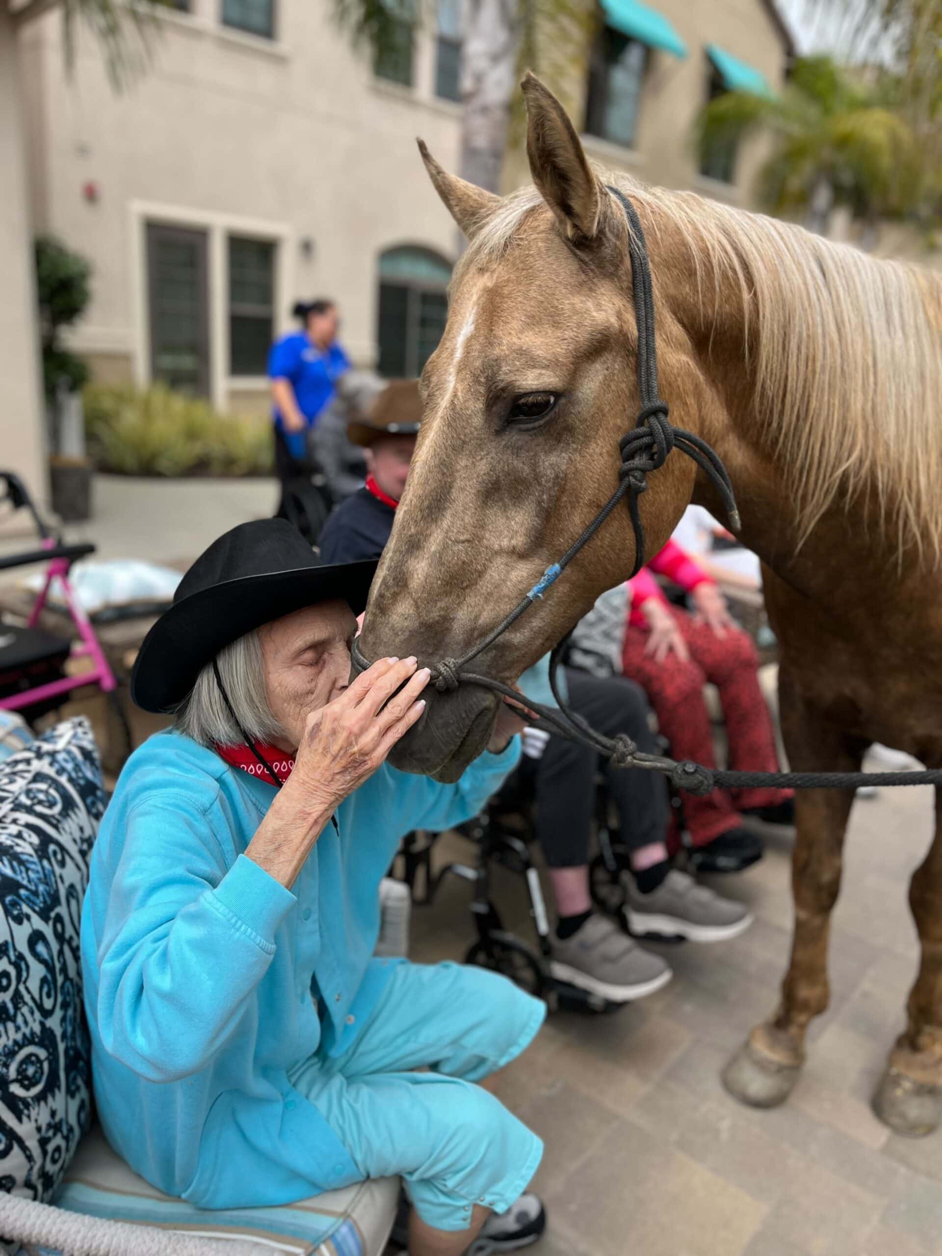 resident with horse