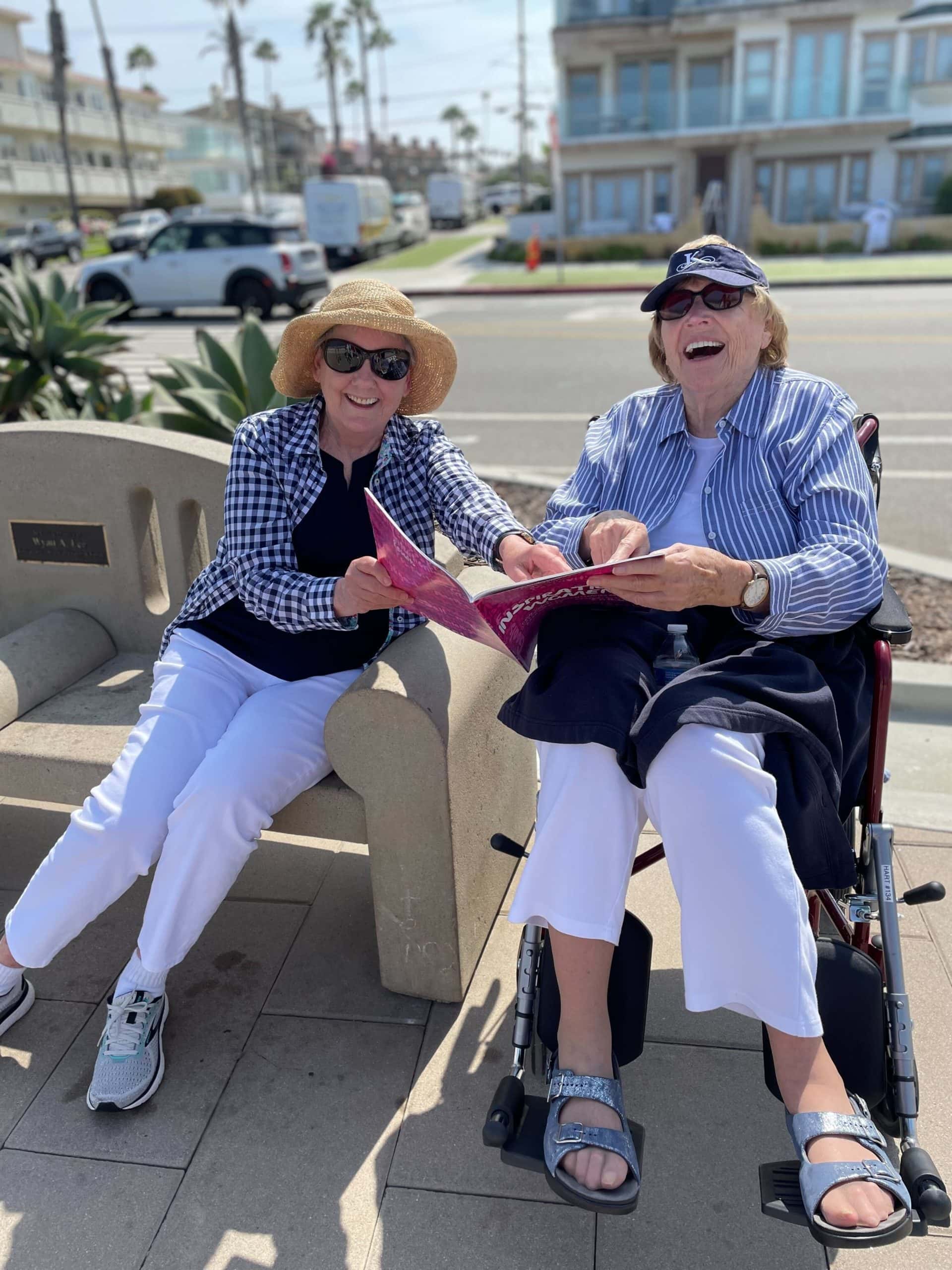 residents enjoying a walk around town