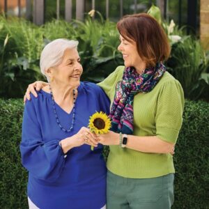 Senior lady and her adult daughter