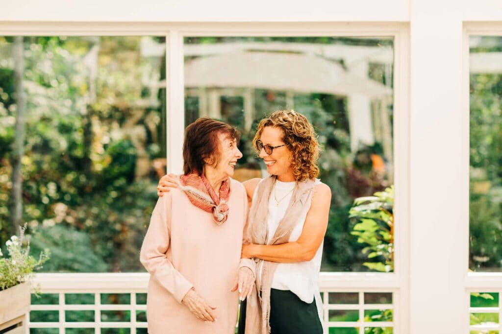 Assisted Living Resident Receiving Support After a Stroke