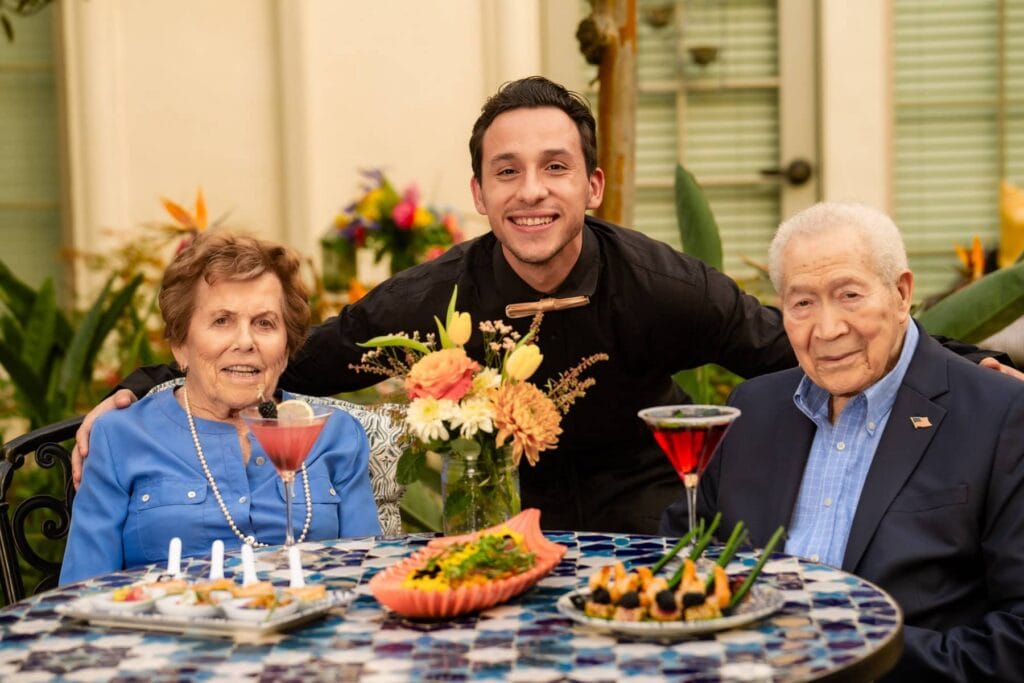 Dining Support Worker serving residents in Senior Living