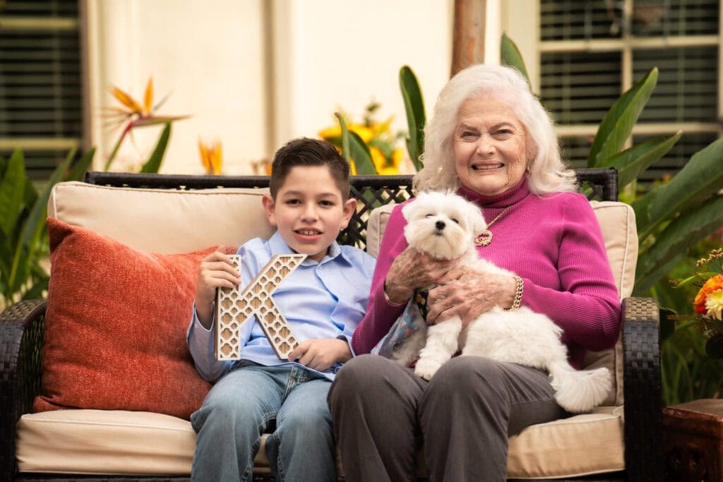 Visiting parent at Senior Living