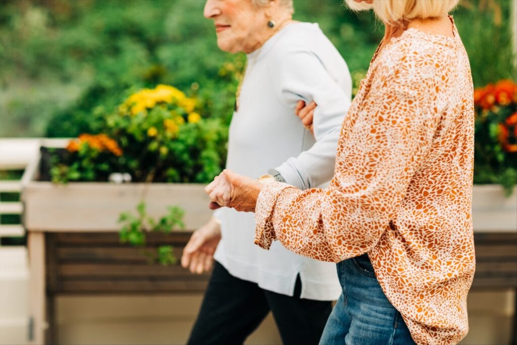 Senior receiving more support after a fall